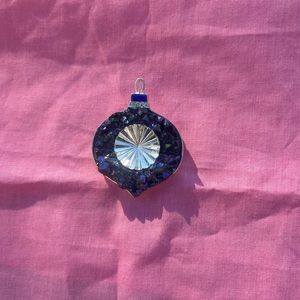 Vintage Ornament Brooch/Pin Purple and Silver with Embellishments